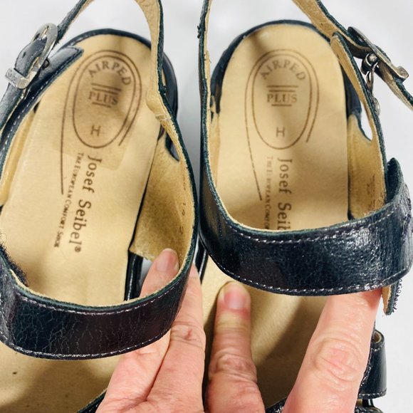 Josef Seibel Airped Plus Sandals Black Size 39 - Picture 6 of 10